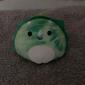 Squishmallow Rocio the Triceratops keychain